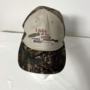 VTG Realtree Toddler Camo Duck “ I call the shots around here" Hunting Cap EUC